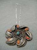 Incredible Vintage Zuni Native American Damale Turquoise Sterling Silver Pendant-Nativo Arts