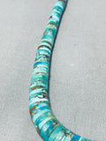 Native American Traditional Vintage Santo Domingo Turquoise Sterling Silver Necklace-Nativo Arts