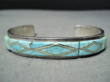 Native American Incredible Vintage Santo Domingo Aguilar Turquoise Sterling Silver Bracelet-Nativo Arts