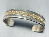 Amazing 14k Detailed Vintage Native American Navajo Sterling Silver Bracelet-Nativo Arts