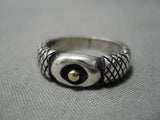 Amazing Vintage Native American Navajo John Begay Sterling Silver 14k Gold Ring-Nativo Arts