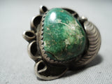 Amazing Vintage Native American Navajo Cerrillos Turquoise Sterling Silver Ring Old-Nativo Arts