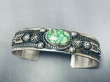 Al Jake Native American Navajo High Grade Carico Lake Turquoise Sterling Silver Bracelet-Nativo Arts