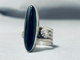 Elegant Native American Navajo Black Onyx Ben Begaye (d) Sterling Silver Ring-Nativo Arts