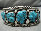 Super Rare Early Vintage Native American Navajo Ben Begaye Turquoise Sterling Silver Bracelet-Nativo Arts