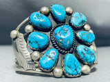 Ashley Signed Vintage Native American Navajo Sleeping Beauty Turquoise Sterling Silver Bracelet-Nativo Arts