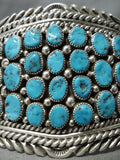 Colossal Vintage Navajo Turquoise Sterling Silver Bracelet Native American-Nativo Arts