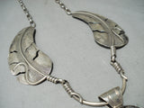 Biggest Feather Necklace We Have Collected Vintage Native American Navajo Sterling Silver-Nativo Arts