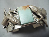 Spectacular San Felipe Native American 8 Turquoise Sterling Silver Bracelet-Nativo Arts