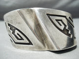 One Of The Best Vintage Native American Navajo Turquoise Sterling Silver Technique Bracelet-Nativo Arts