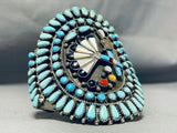 The Best Johnny Mike Vintage Native American Navajo Turquoise Sterling Silver Inlay Bracelet-Nativo Arts