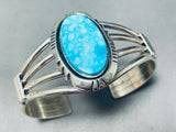 Birds Eye Spiderweb Turquoise Native American Navajo Sterling Silver Bracelet-Nativo Arts