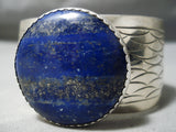 Dynamic Navajo Lapis Sterling Silver Bracelet Native American-Nativo Arts