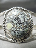 Important Vintage Native American Navajo New Lander Blue Turquoise Sterling Silver Bracelet-Nativo Arts