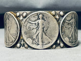 Huge Coins San Felipe Rare Sterling Silver Bracelet Cuff-Nativo Arts