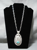 Fascinating Vintage Native American Navajo Royston Turquoise Sterling Silver Necklace-Nativo Arts