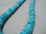 Native American Tremendous Vintage Santo Domingo Sterling Silver Turquoise Necklace-Nativo Arts