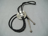 Noteworthy Vintage Native American Hopi Sterling Silver Bolo-Nativo Arts