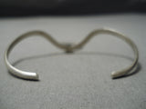 Rare Frank Lahaleon Waving Native American Hopi Vintage Sterling Silver Bracelet Old-Nativo Arts