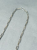 Phil Poseyesva Rare Vintage Native American Hopi Sterling Silver Necklace-Nativo Arts