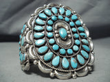 Authentic Vintage Native American Navajo Victor Moses Begay Turquoise Sterling Silver Bracelet-Nativo Arts