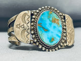 Important Vintage Native American Navajo Royston Turquoise Sterling Silver Bracelet-Nativo Arts