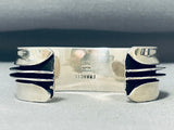 One Of The Most Unique 2 Technique Native American Navajo Gaspeite Sterling Silver Bracelet-Nativo Arts