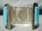 Native American One Of Biggest Best Vintage Navajo Kachina Turquoise Sterling Silver Bracelet-Nativo Arts