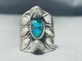 Spikes Vintage Native American Navajo Turquoise Sterling Silver Thorn Ring-Nativo Arts