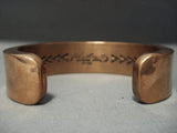 176 Grams Heavy Vintage Sterling Native American Jewelry Silver Copper Navajo Bracelet-Nativo Arts