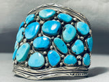 Monster Authentic Vintage Native American Navajo Turquoise Sterling Silver Bracelet-Nativo Arts