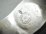 Important Vintage Native American Navajo Turquoise Craig Sterling Silver Bracelet-Nativo Arts
