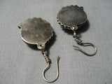 Fabulous Vintage Native American Navajo Turquoise Sterling Silver Earrings Old-Nativo Arts
