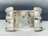 Astonishing Vintage Native American Zuni Mother Of Pearl Sterling Silver Bracelet-Nativo Arts