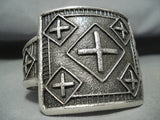 Tremendous Native American Navajo Sterling Silver Bracelet Signed-Nativo Arts