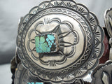 One Of The Finest Vintage Native American Navajo Damale Turquoise Sterling Silver Concho Belt-Nativo Arts
