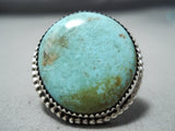 Stunning Vintage Native American Navajo Royston Turquoise Sterling Silver Ring-Nativo Arts