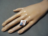 Important Navajo Flag Lapis Sterling Silver Flag Ring Native American-Nativo Arts