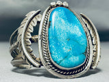 Rare Vintage Museum Native American Navajo Turquoise Sterling Silver Bracelet Old-Nativo Arts