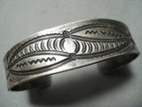 Early 1900's Hand Ooled Vintage Native American Navajo Coin Silver Bracelet Cuff Old-Nativo Arts