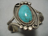 Tremendous Vintage Native American Navajo Royston Turquoise Sterling Silver Bracelet Cuff-Nativo Arts