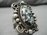 Native American One Of The Best New Lander Blue Turquoise Coral Sterling Silver Ring-Nativo Arts