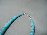 Striking Santo Domingo Turquoise Sterling Silver Necklace Native American-Nativo Arts