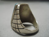 Breathtaking Vintage Native American Navajo Shell Inlay Opal Sterling Silver Ring-Nativo Arts
