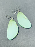 Native American Outstanding Santo Domingo Royston Turquoise Large Slab Earrings-Nativo Arts