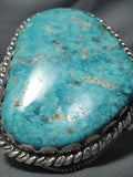 One Of The Biggest Craziest Vintage Native American Navajo Turquoise Sterling Silver Bracelet-Nativo Arts