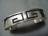 Signed Vintage Hopi/ Navajo Sterling Silver Bracelet Native American-Nativo Arts