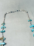 Nuggets Of Turquoise Vintage Native American Navajo Shell Necklace Old-Nativo Arts