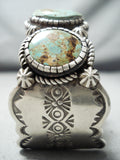 Stunning Navajo Native American Turquoise Sterling Silver Bracelet-Nativo Arts