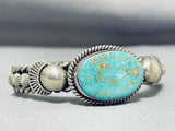 Important Artie Yellowhorse Vintage Native American Navajo Turquoise Sterling Silver Bracelet-Nativo Arts